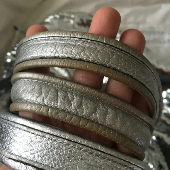 LIMITED EDITION Coach Poppy Sequin Bright Silver Disco Ball Bag XL size - Picture 5 of 12